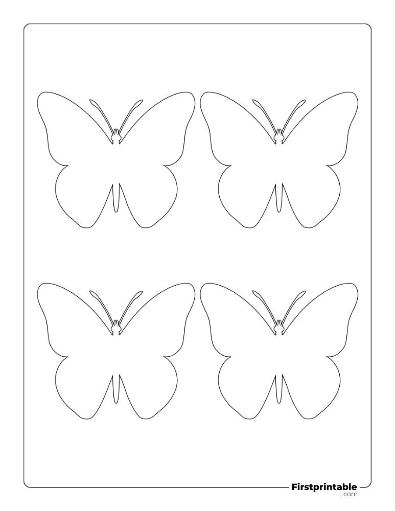 Basic Butterfly Template - Small Outline