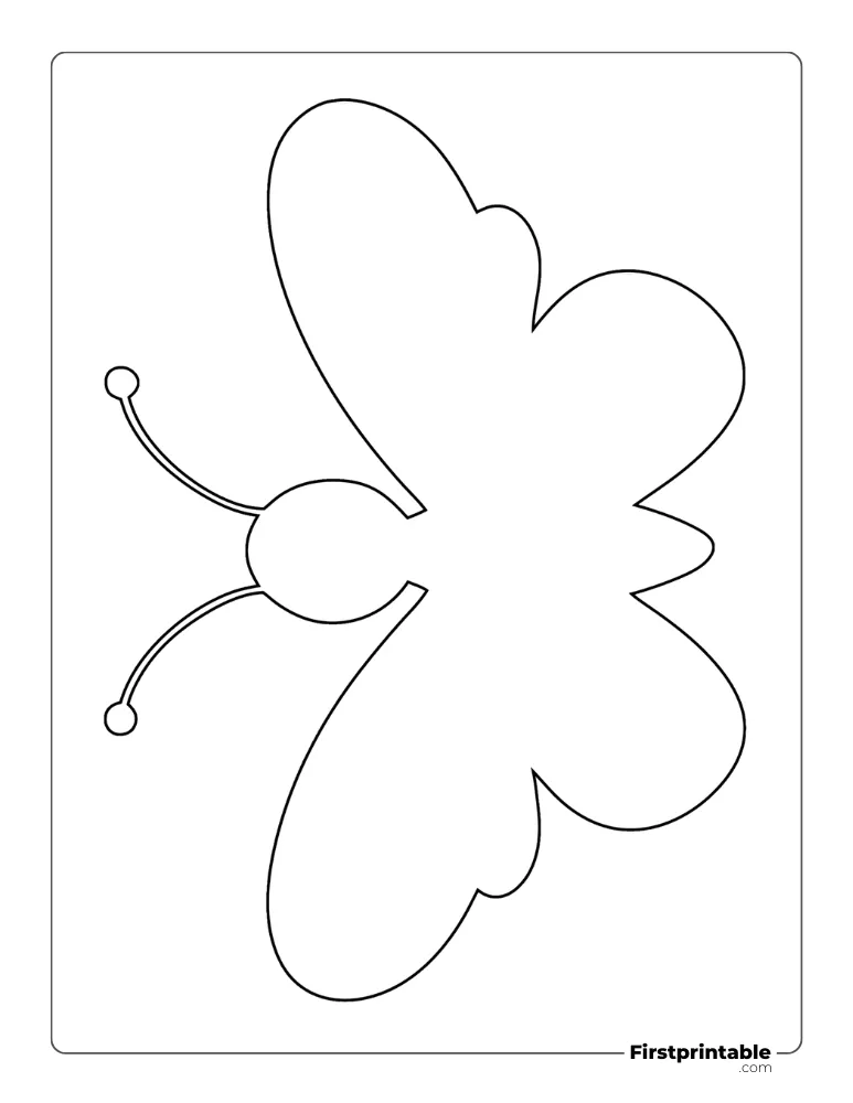 Blank Butterfly Template - Large Outline