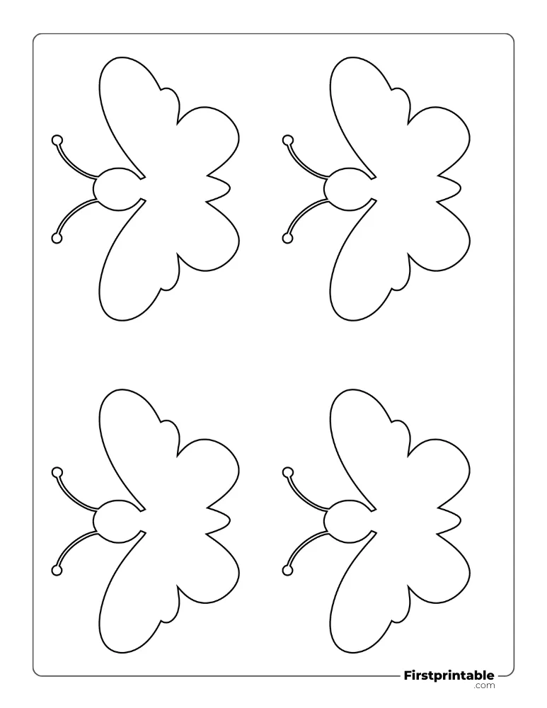 Blank Butterfly Template - Small Outline