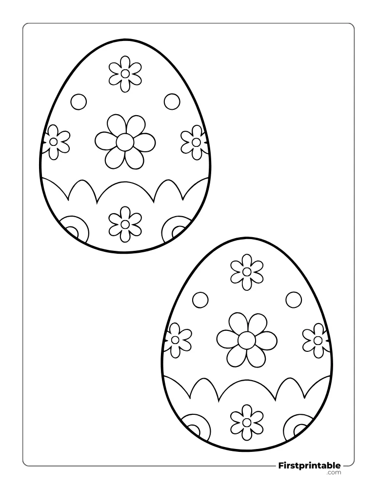 Broken Easter Egg Template - Large Outline