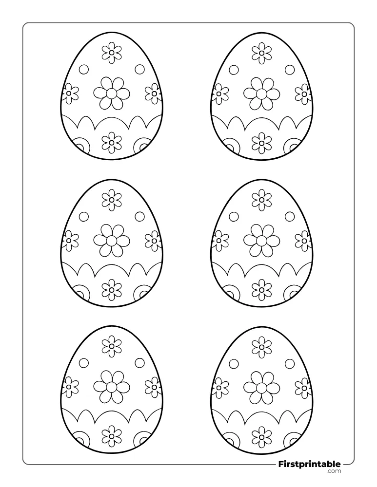 Broken Easter Egg Template - Small Outline