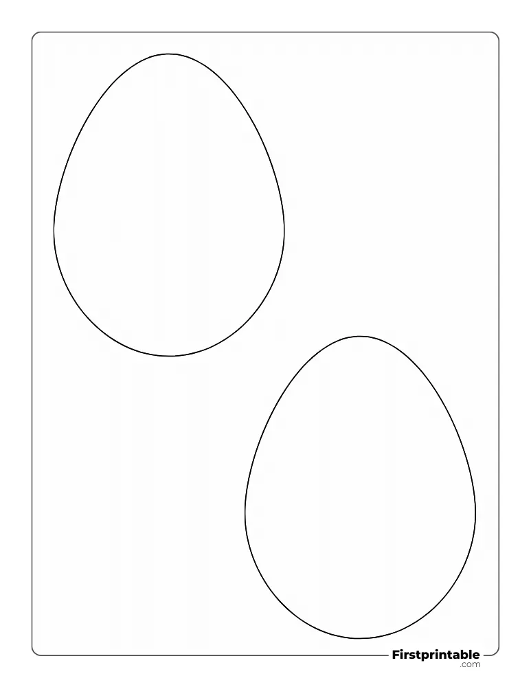 Easter Egg Template - Large Outline