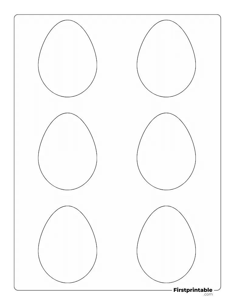 Easter Egg Template - Small Outline