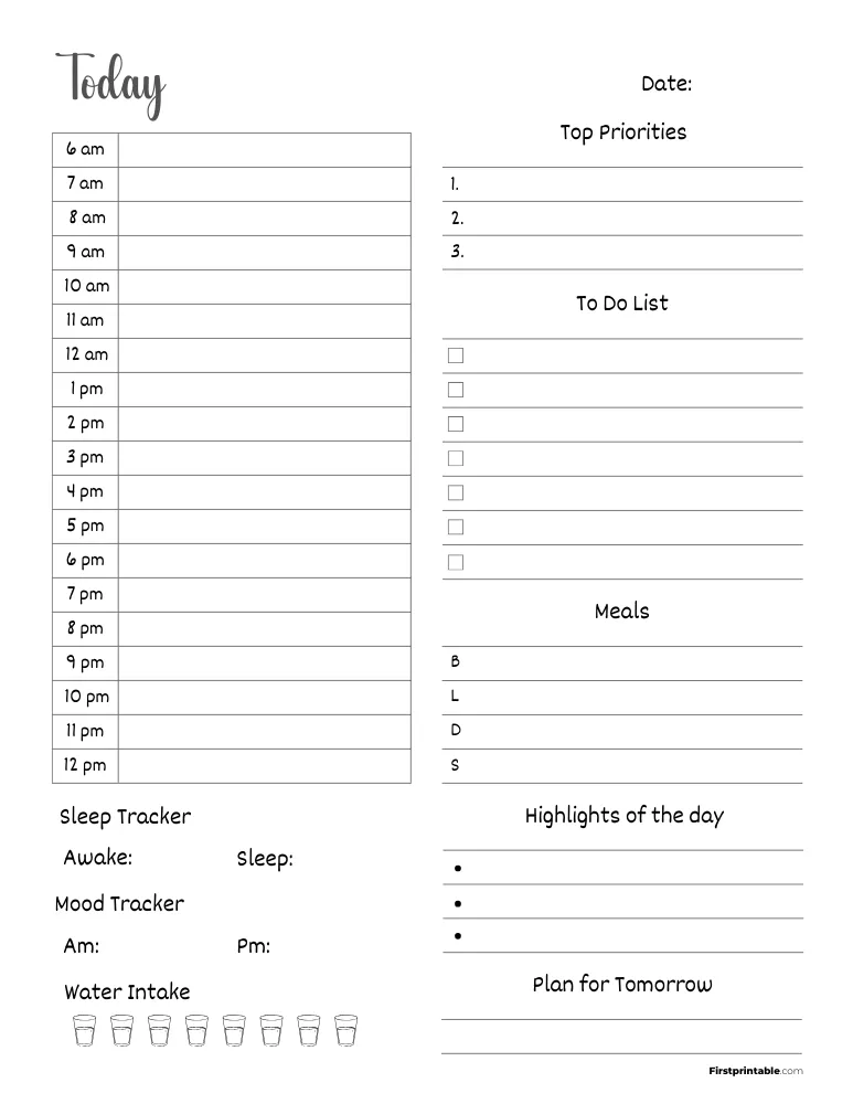 Printable Daily Planner Template 18