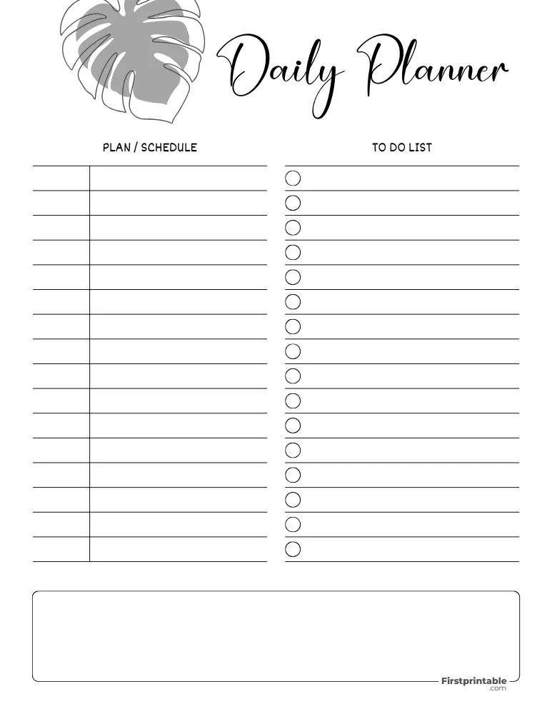 Printable Daily Planner Template 22