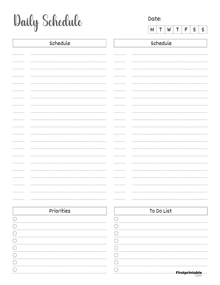 Printable Daily Planner Template 35