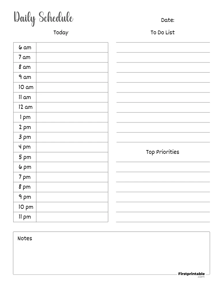 Printable Daily Planner Template 37