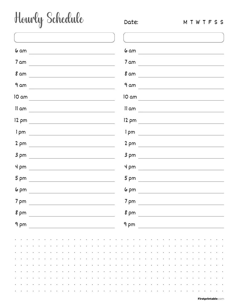 Printable Daily Planner Template 40