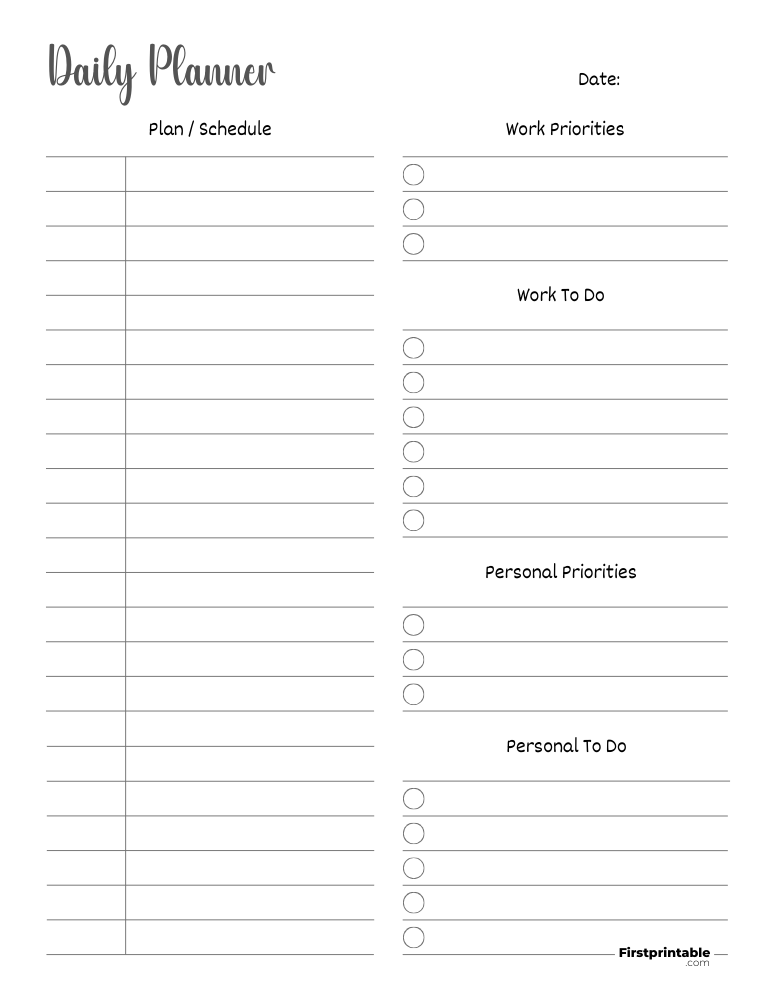 Printable Daily Planner Template28