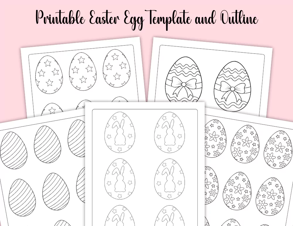 Printable Easter Egg Template and Outline