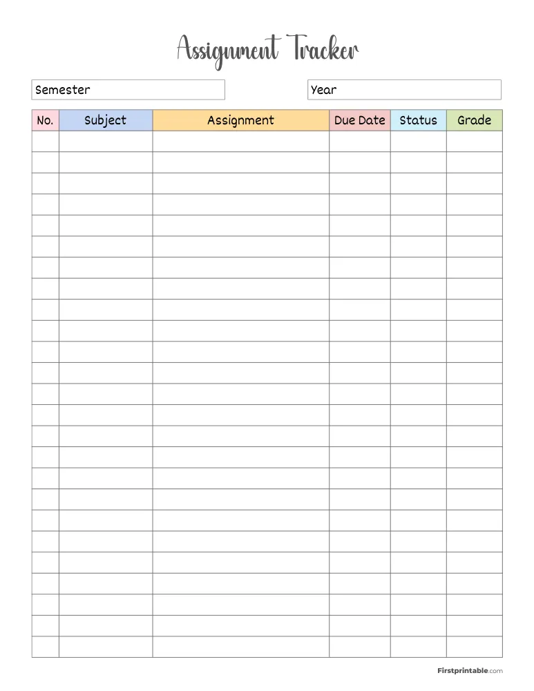 Assignment Tracker