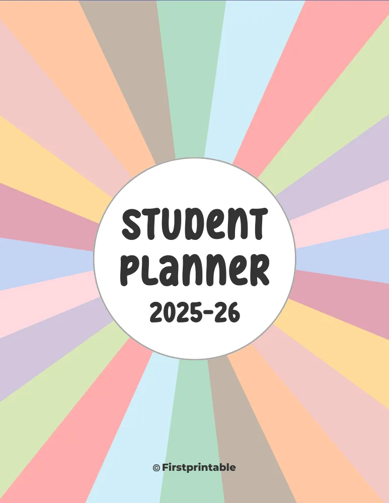 2025 - 26 Student Planner Custom Cover 07 - Front