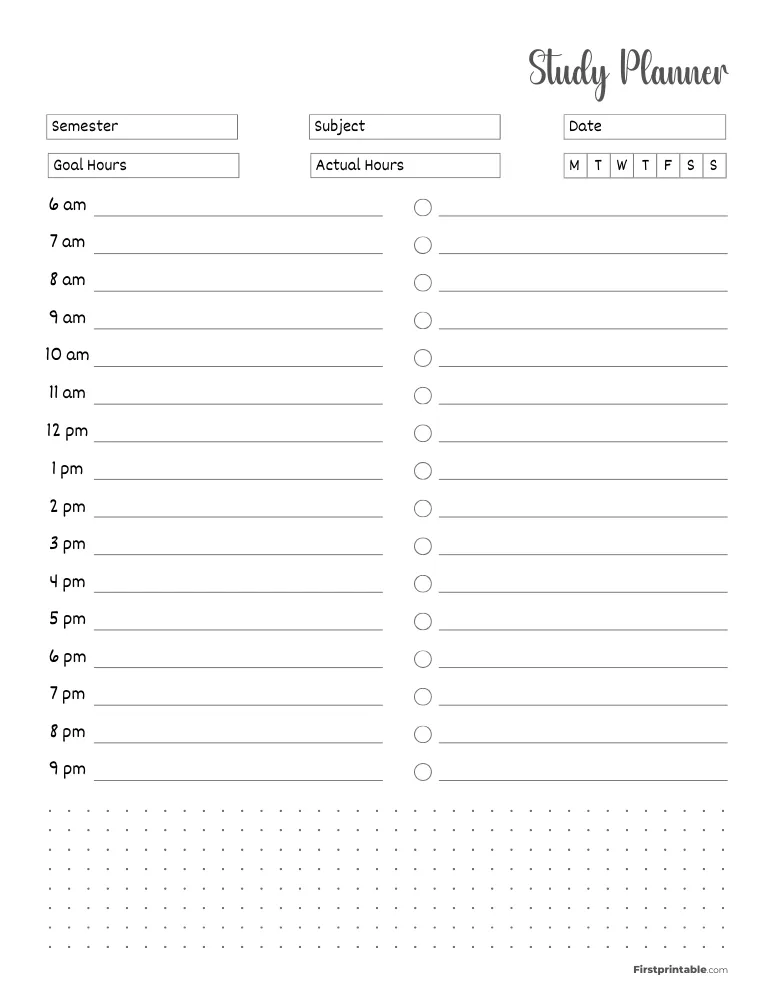 Daily Student Planner