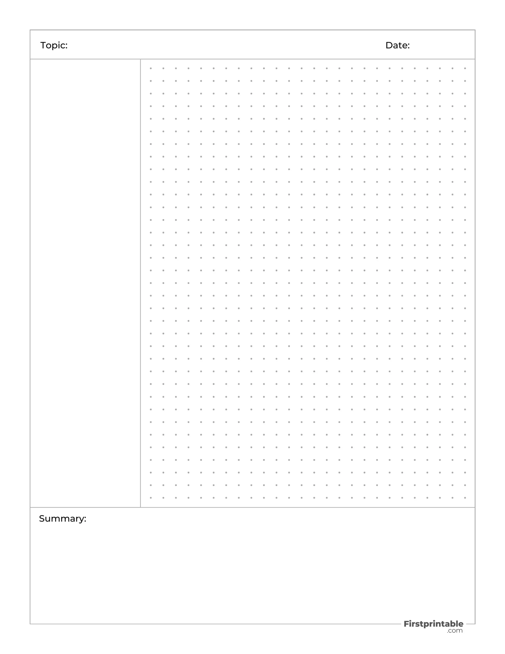 Dot Grid Cornell Notes