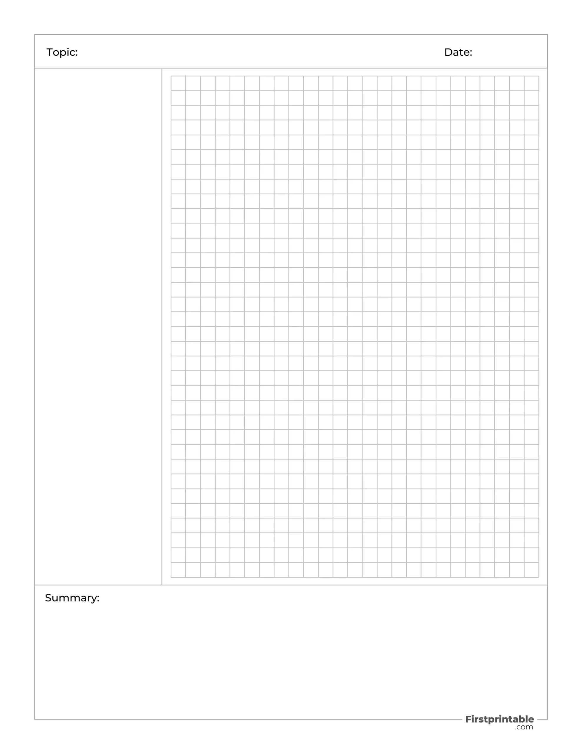 Graph-Square Grid Cornell Notes