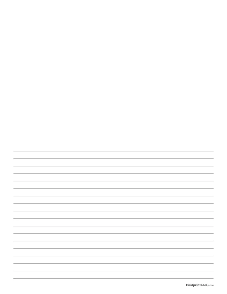 Printable Half Lined Paper