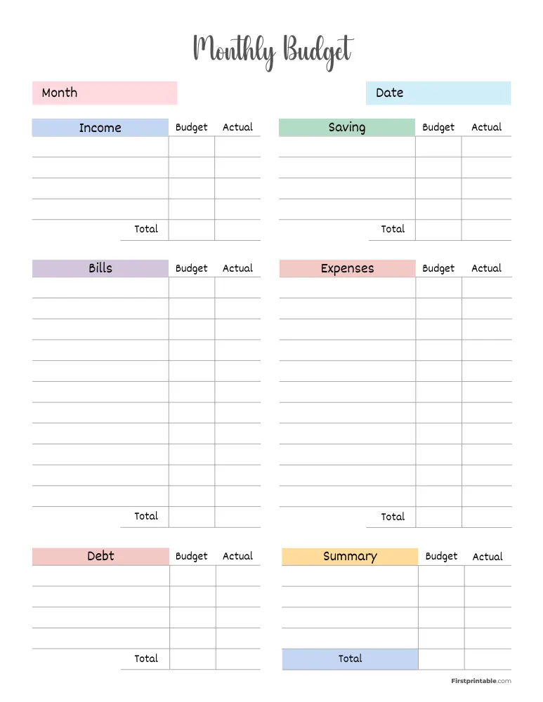 Monthly Budget