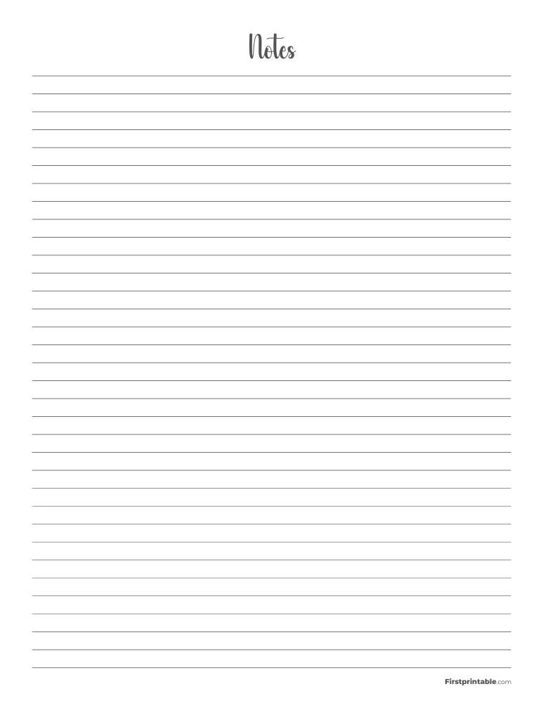 Printable Notes Paper