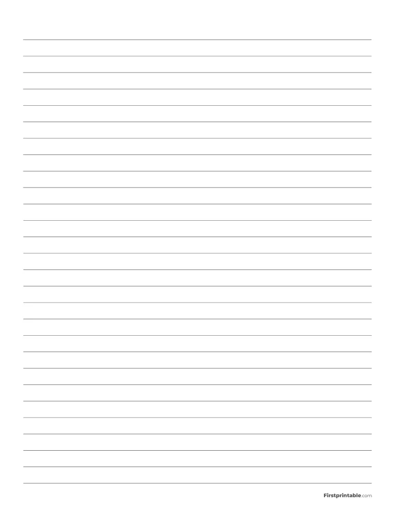 Printable Wide Ruled Paper