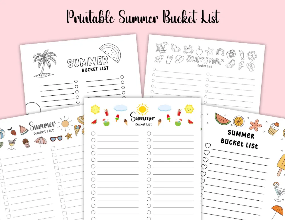 Printable Summer Bucket List