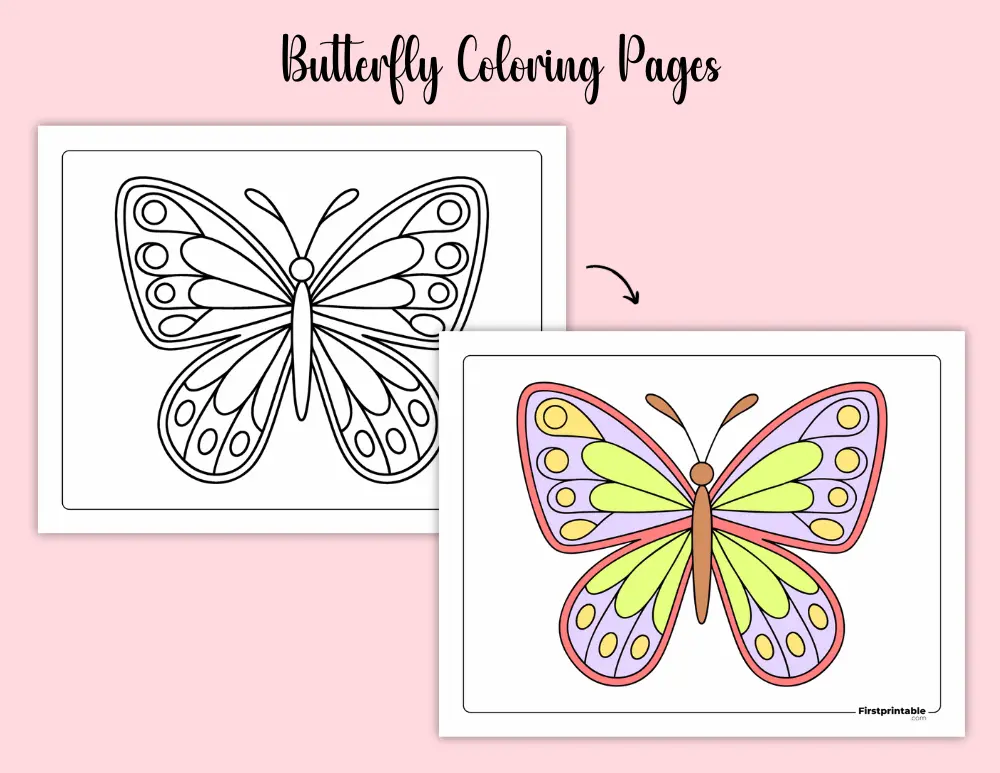 Simple Butterfly Coloring Pages