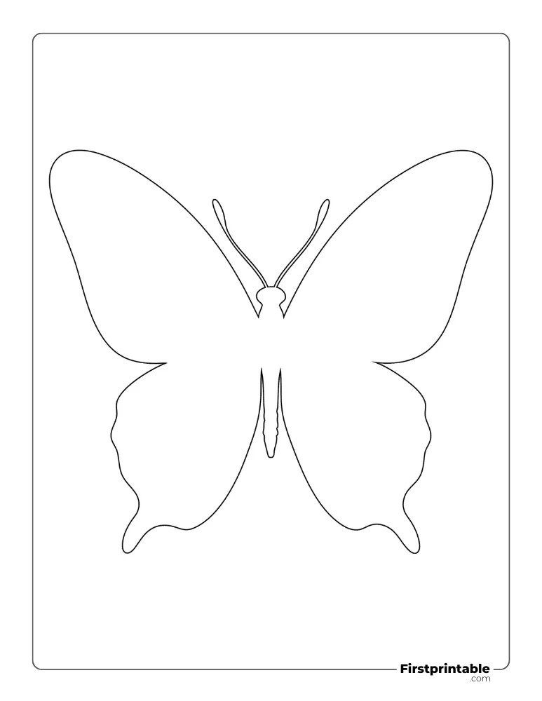 Swallowtail Template - Large Outline