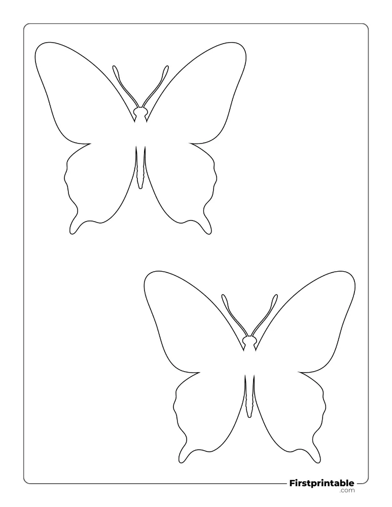 Swallowtail Template - Medium Outline