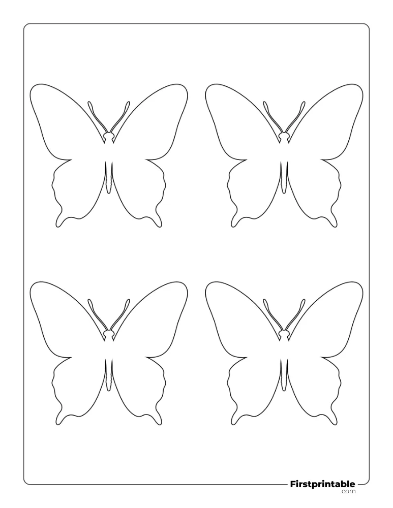 Swallowtail Template - Small Outline