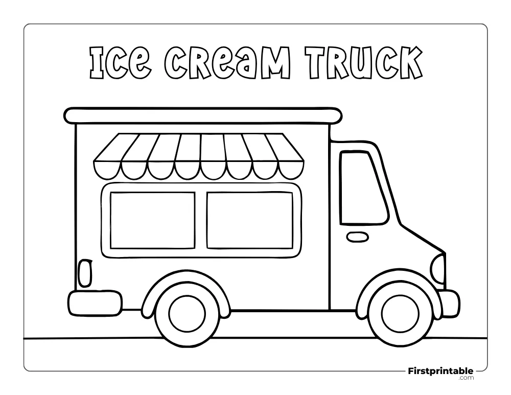 Ice Cream Truck Coloring Pages