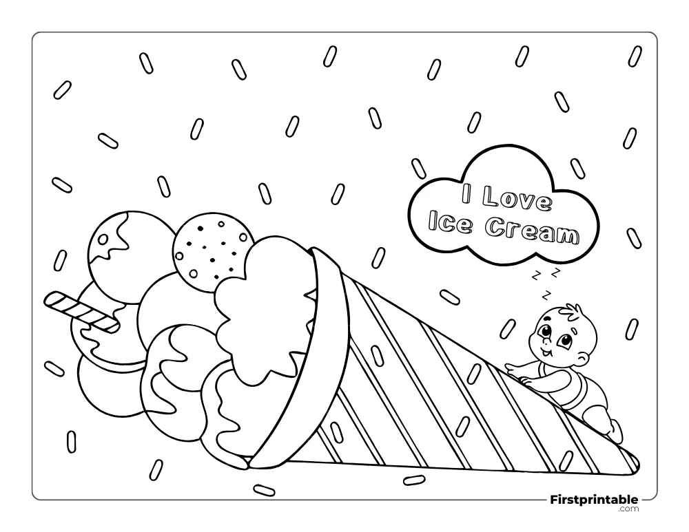Ice Cream World Coloring Pages
