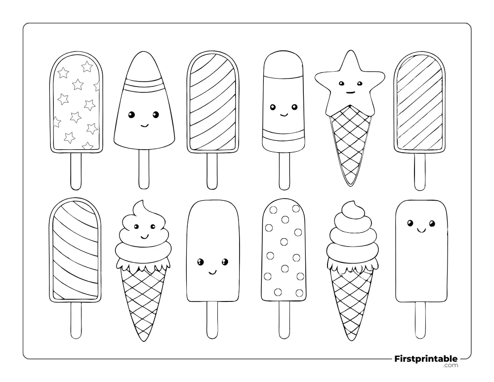 Popsicles to Color