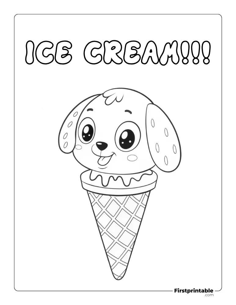 Cute Puppy Shaped Ice Cream for Kids