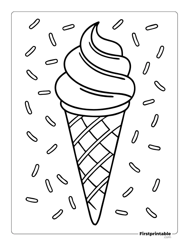 Ice Cream with Sparkle to Color
