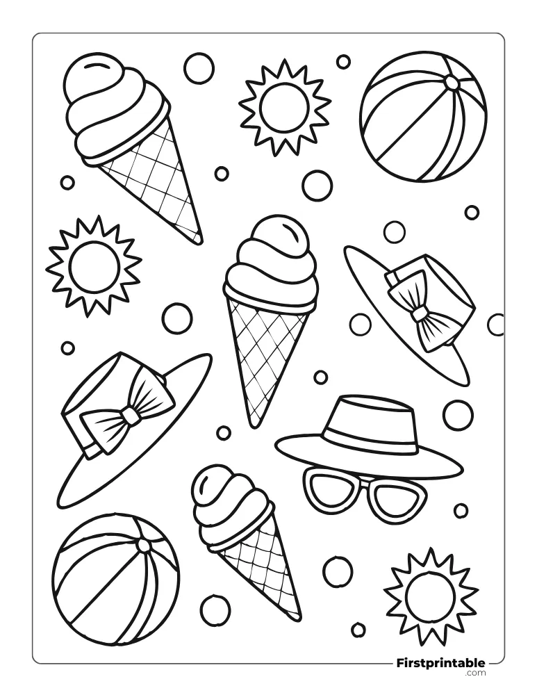 Color the Summer Elements