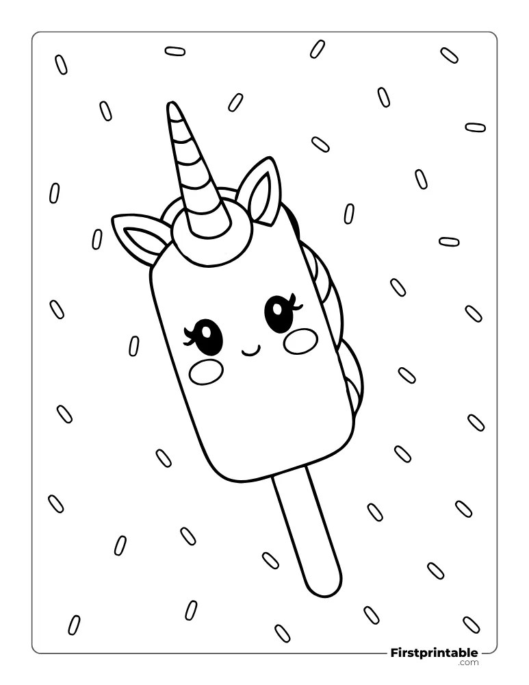 Popsicle - Unicorn Coloring for Kids