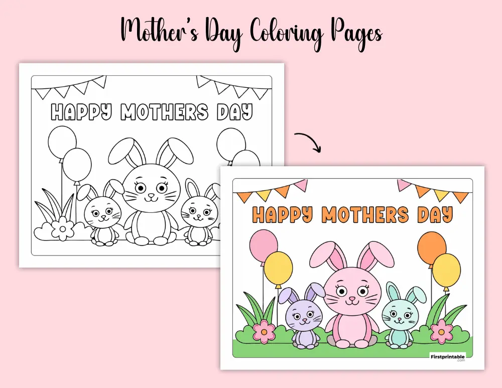 Mothers Day Coloring Printable Mothers Day Coloring Printable