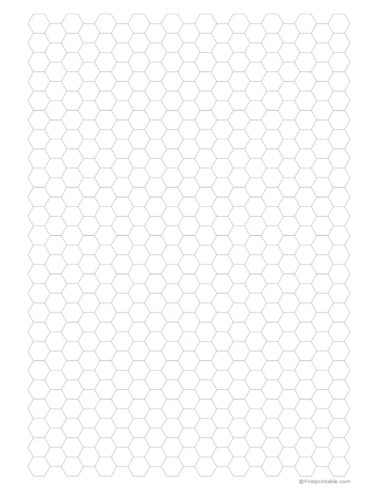 Hexagonal Graph Paper - Half Inch