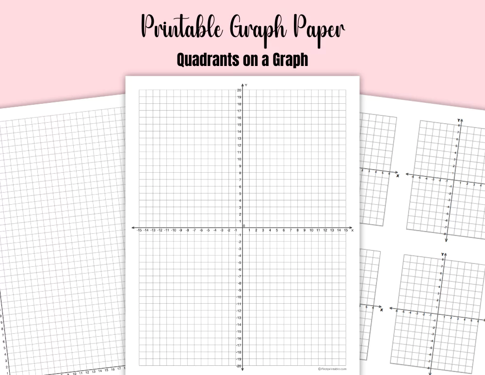 Printable Quadrants on a Graph Paper Printable Quadrants on a Graph Paper