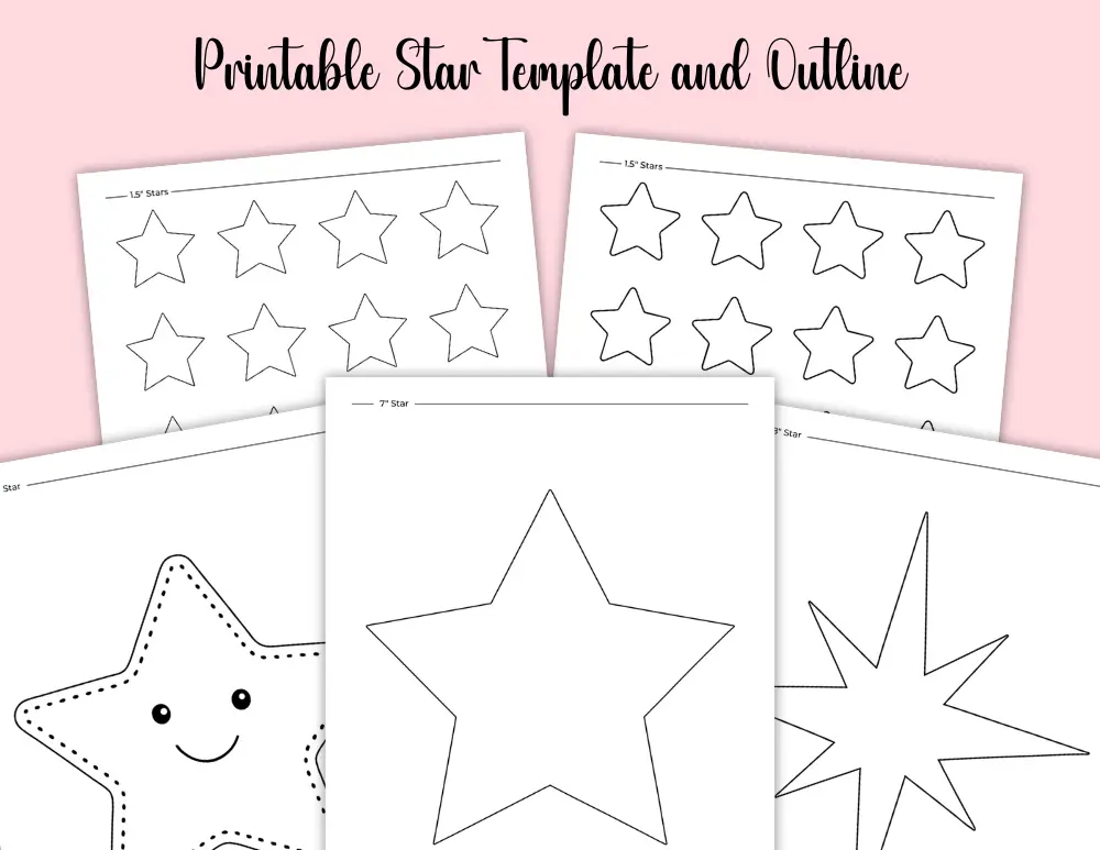 Printable Star Template and Outline Printable Star Template and Outline
