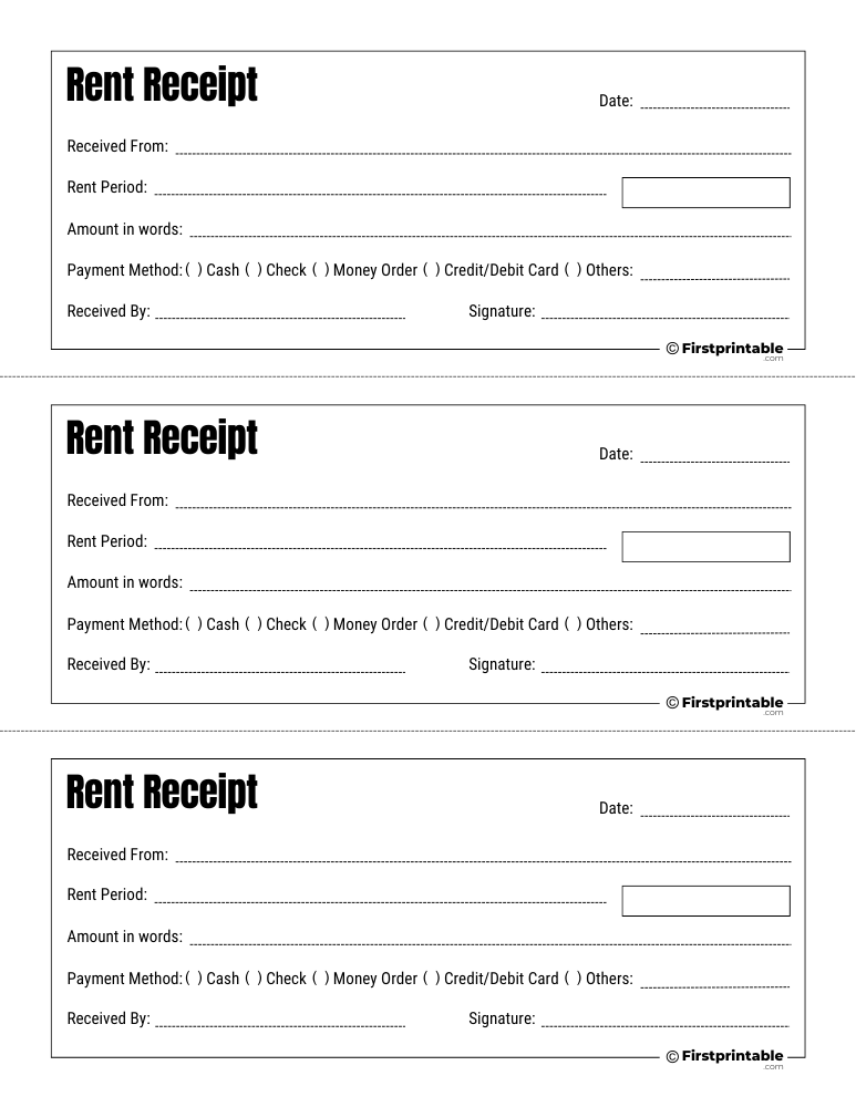 Rent Receipt Template 02