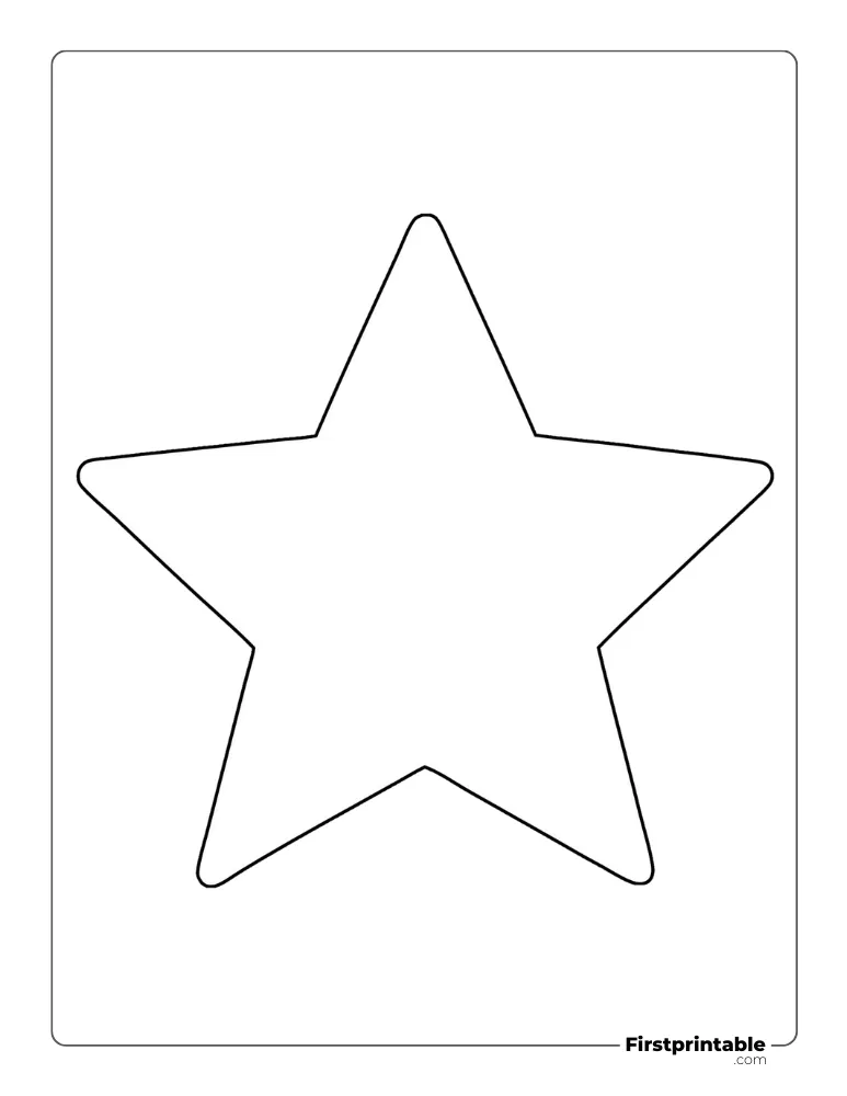 Star Template - Large Outline