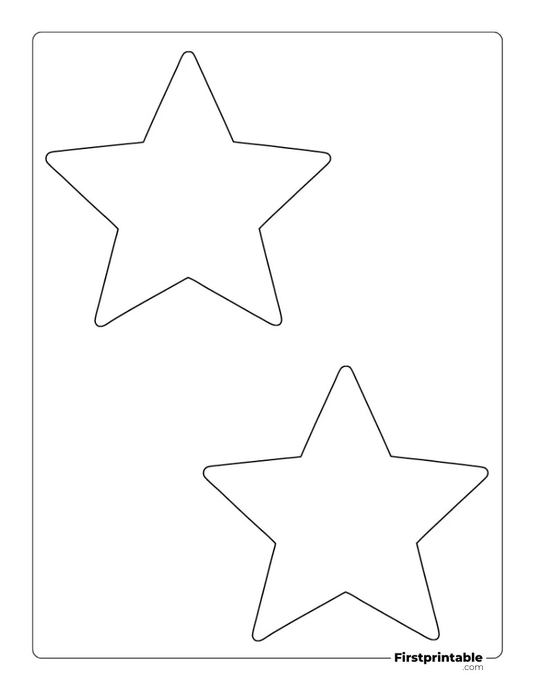 Star Template - Medium Outline