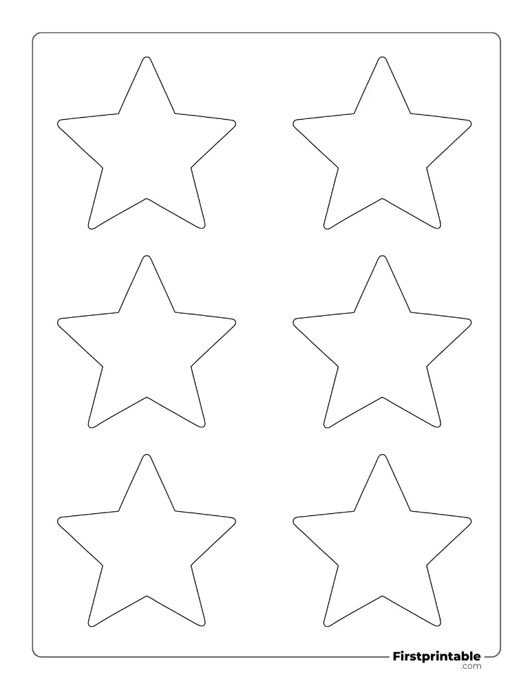 Star Template - Small Outline
