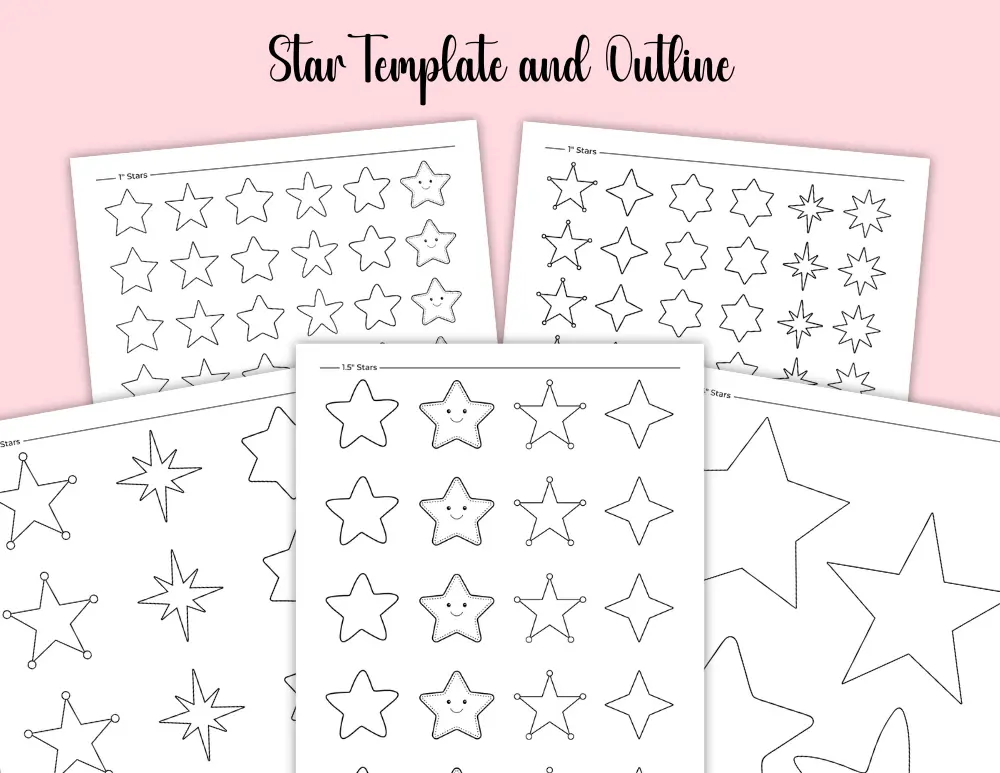 Star Template and Outline Star Template and Outline