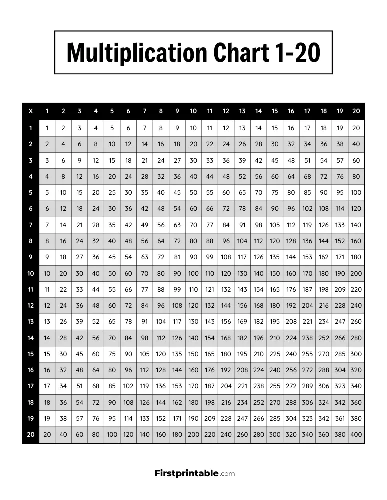 1-20 Multiplication Chart 05
