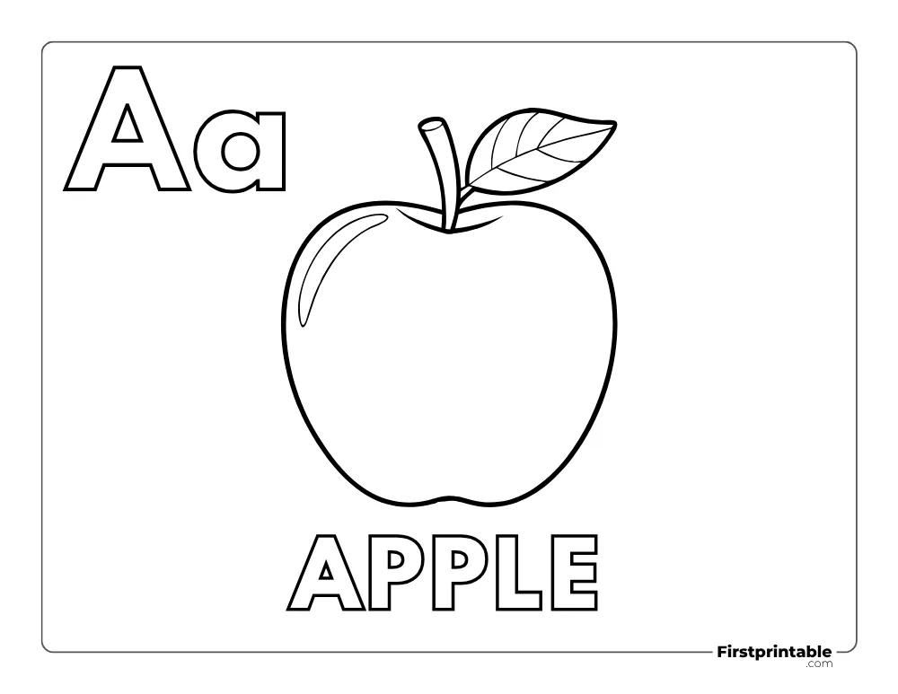 Alphabet "Aa" Stands for "Apple"