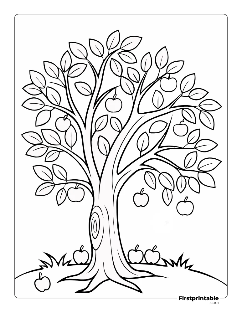 Apple Tree Coloring Page