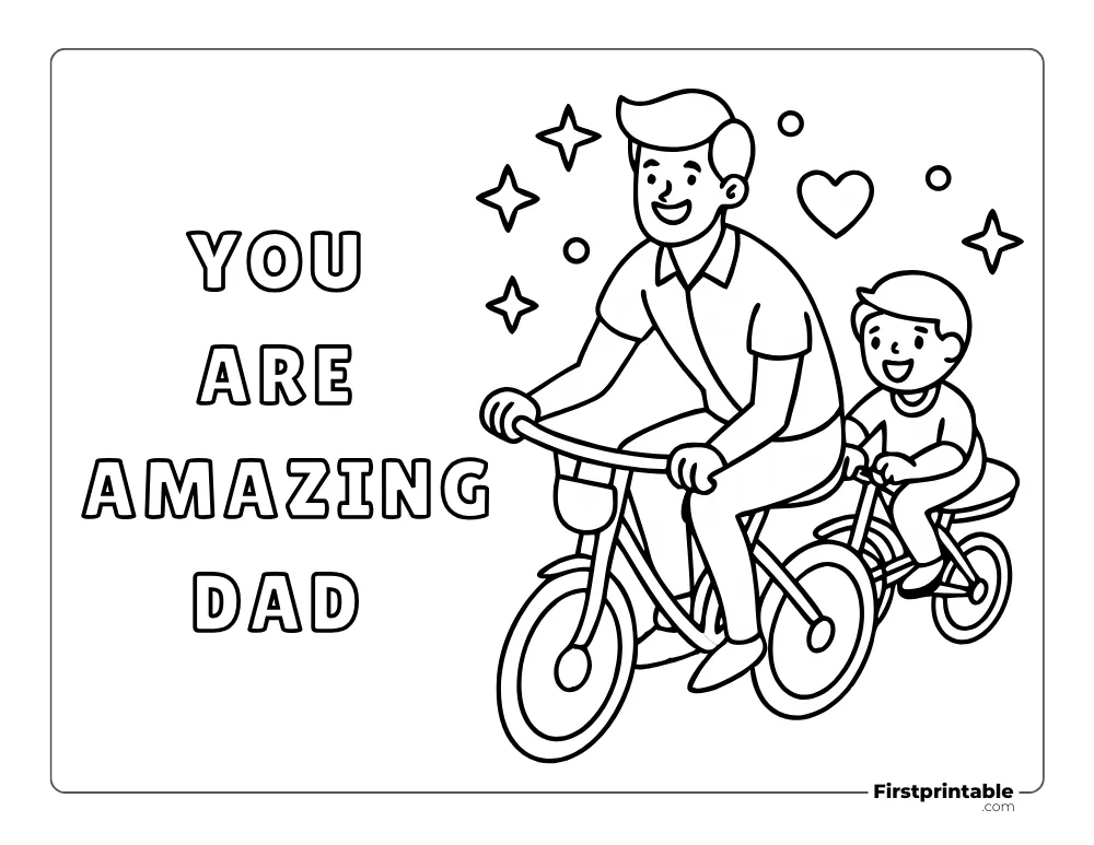 "You are Amazing Dad" Coloring Page