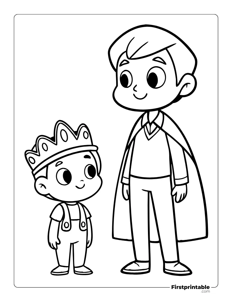 Super Hero Dad Coloring Page