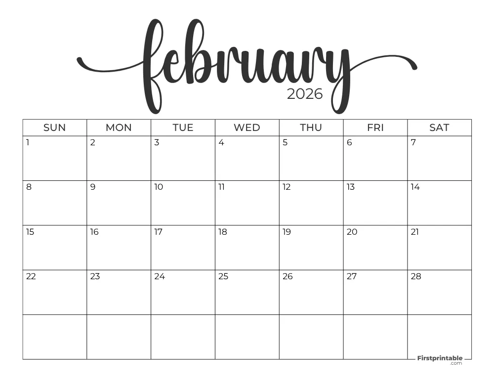 February 2026 Calendar